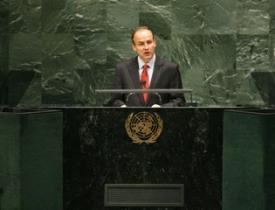 Micheal Martin addresses the United Nations in 2010